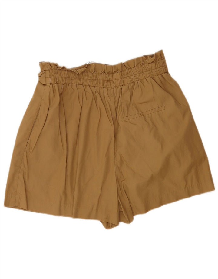 Zara Γυναικείο σορτς με καρφίτσες casual μεσαίο W28 καφέ