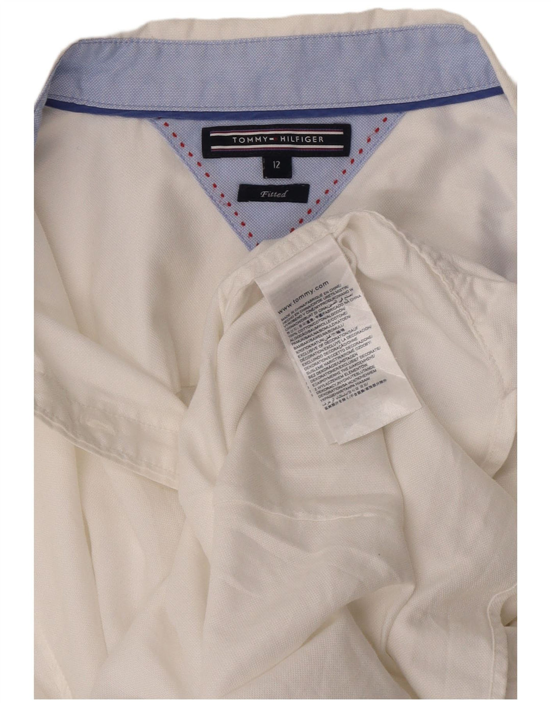 Tommy Hilfiger Γυναικείο Stretch πουκάμισο US 12 Large λευκό βαμβακερό