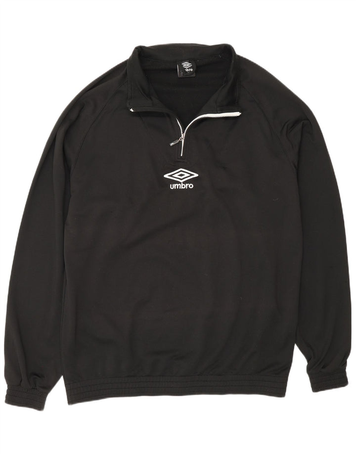 Ανδρική φόρμα πουλόβερ με φερμουάρ Umbro Top Large Μαύρο Πολυεστέρας