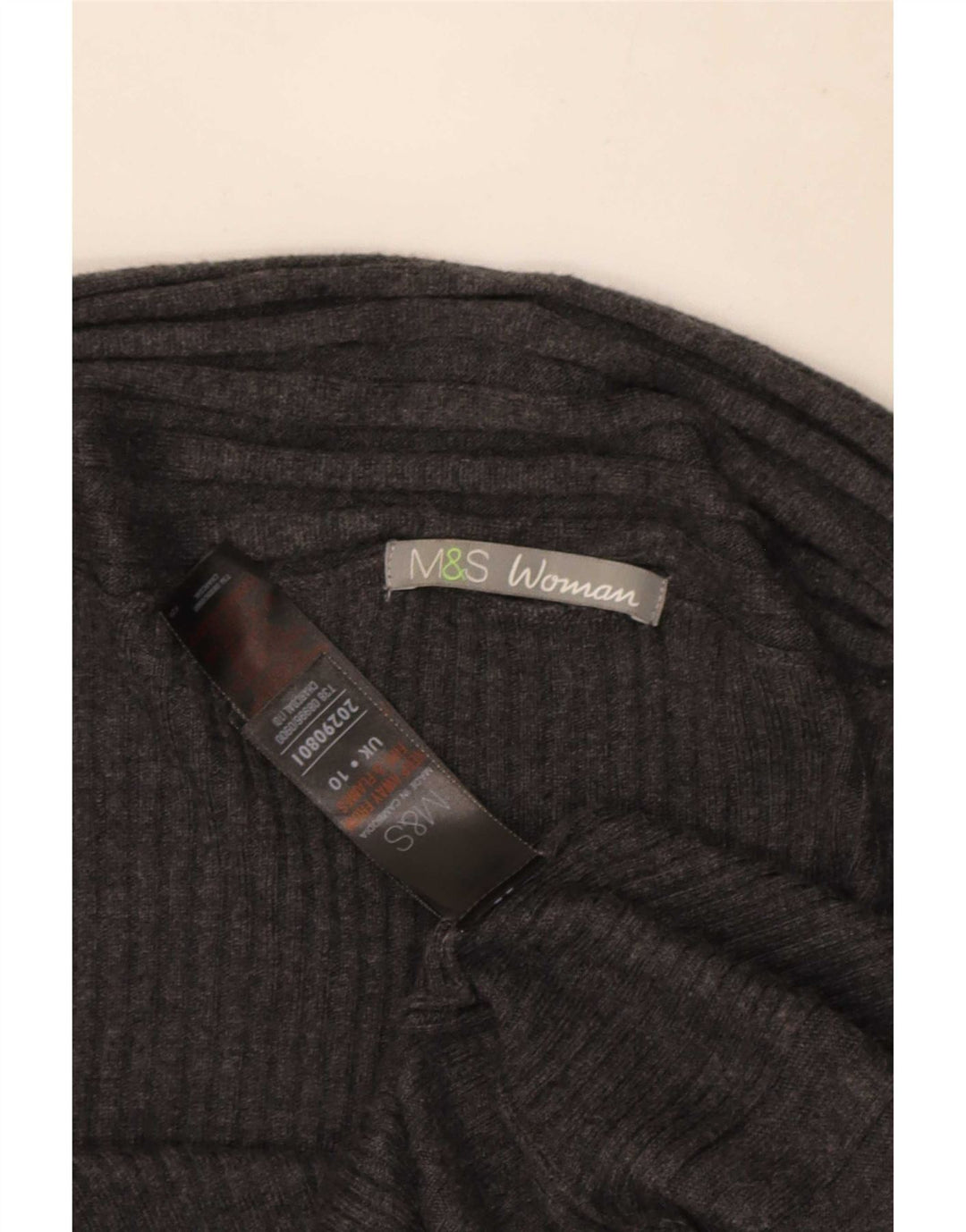 Marks & Spencer Γυναικείο ασύμμετρο πουλόβερ ζακέτα UK 10 Small Grey