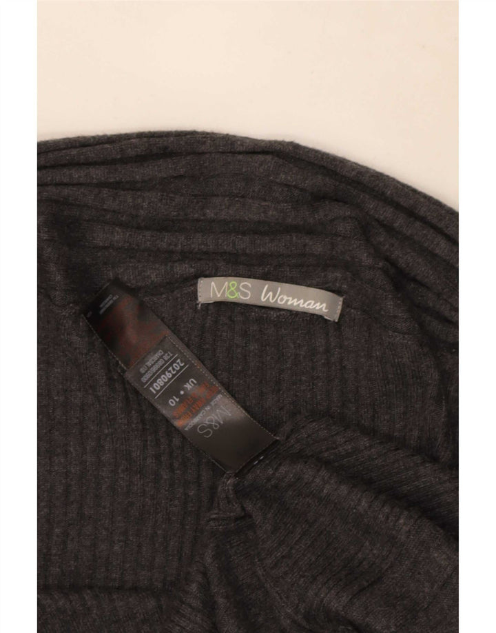 Marks & Spencer Γυναικείο ασύμμετρο πουλόβερ ζακέτα UK 10 Small Grey