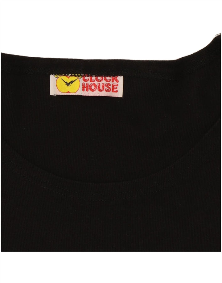 CLOCK HOUSE Γυναικείο T-Shirt Top UK 12 Medium Black