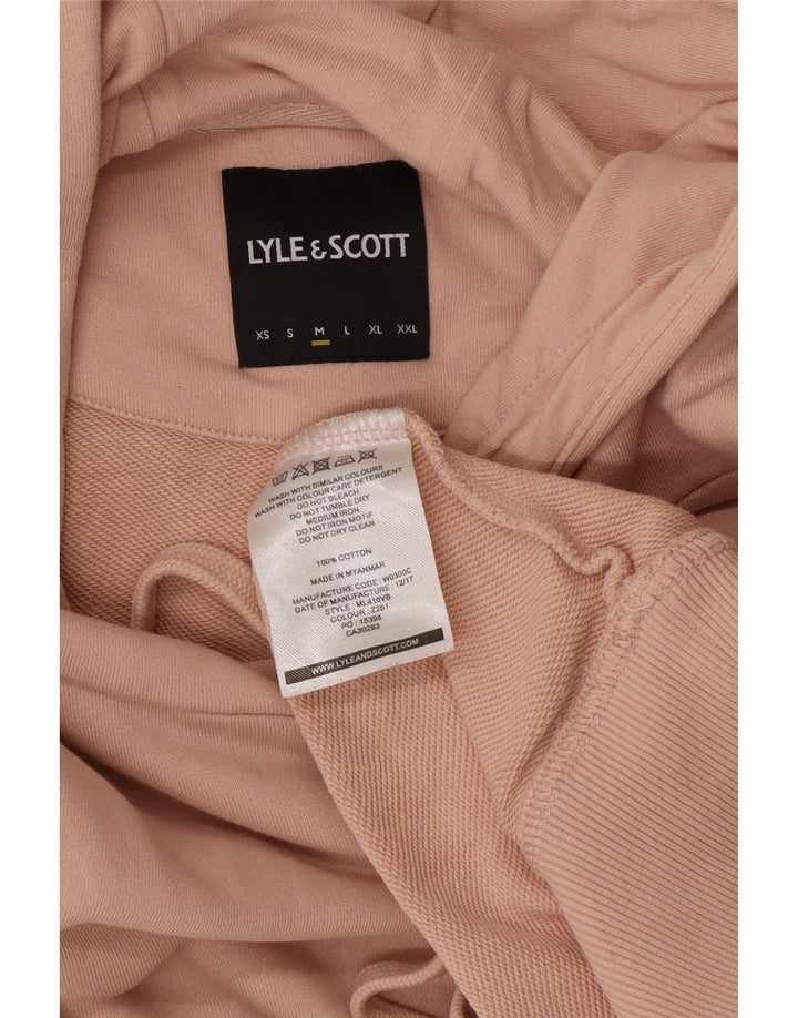 Lyle & Scott Ανδρικά φούτερ με κουκούλα, μεσαίο ροζ βαμβακερό