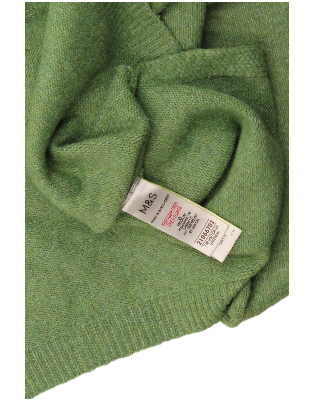 Marks & Spencer Γυναικείο πουλόβερ με λαιμόκοψη μεγάλου μεγέθους UK 14 Μεσαίο πράσινο