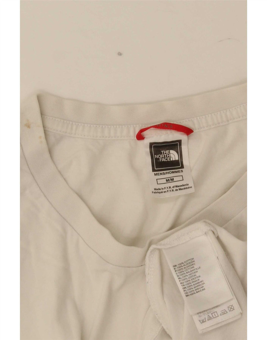 Ανδρικό γραφικό T-Shirt North Face Top από μεσαίο λευκό βαμβακερό