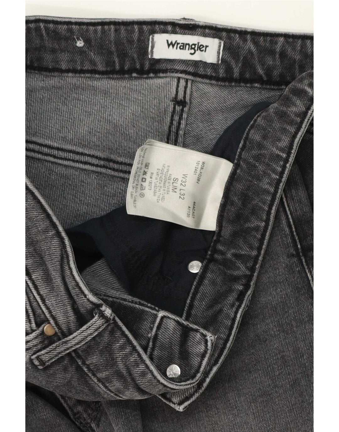 Ανδρικό τζιν Wrangler Slim W32 L32 Γκρι βαμβακερό