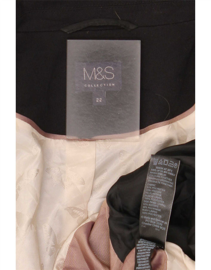 Marks & Spencer Γυναικείο μπουφάν blazer UK 22 3XL μαύρο πολυεστέρα