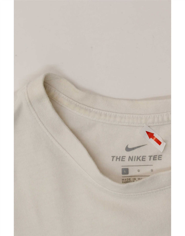 Ανδρικό T-Shirt Nike, μεγάλο λευκό βαμβακερό