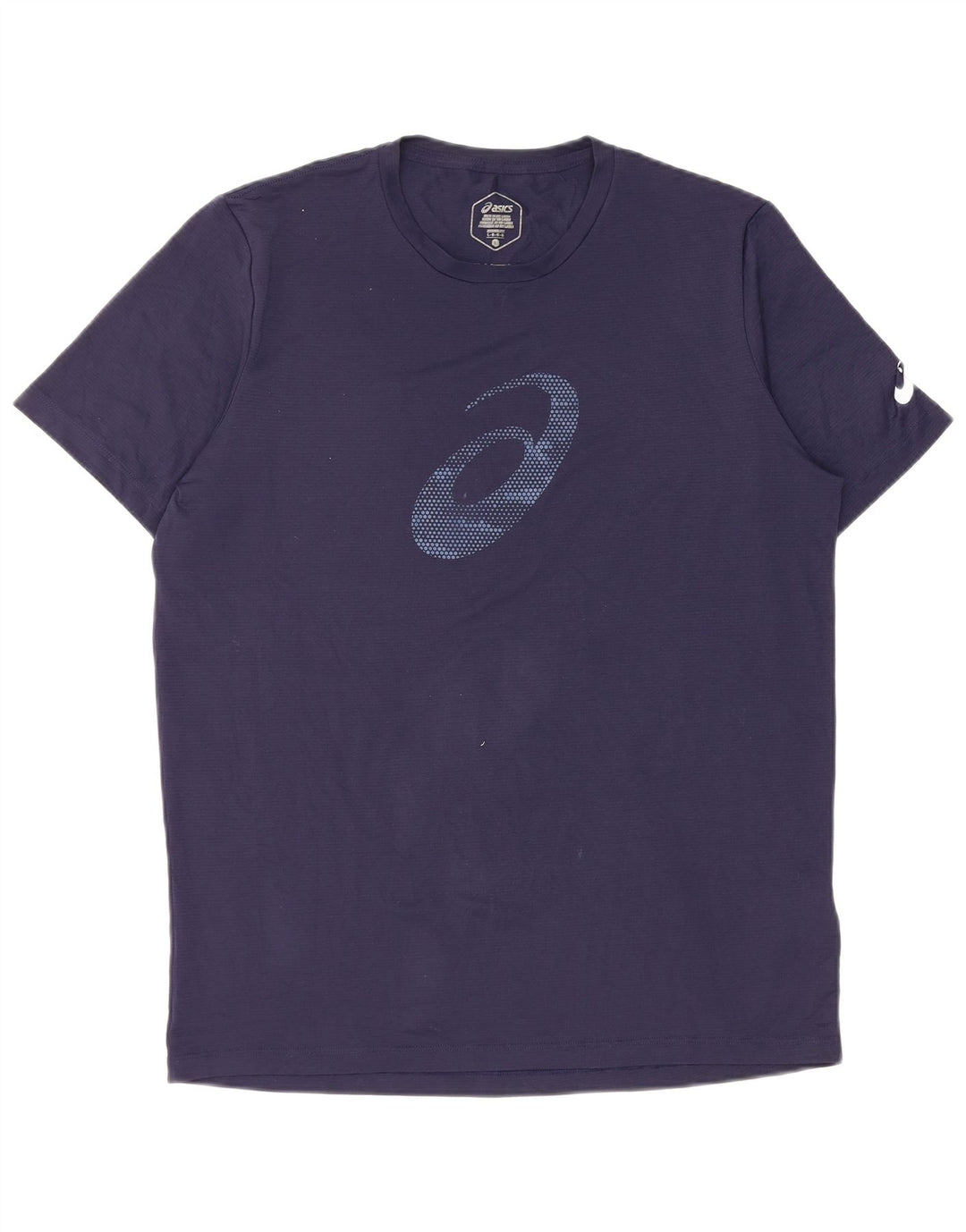 Ανδρικό γραφικό μπλουζάκι Asics Top Large Navy Blue Polyester