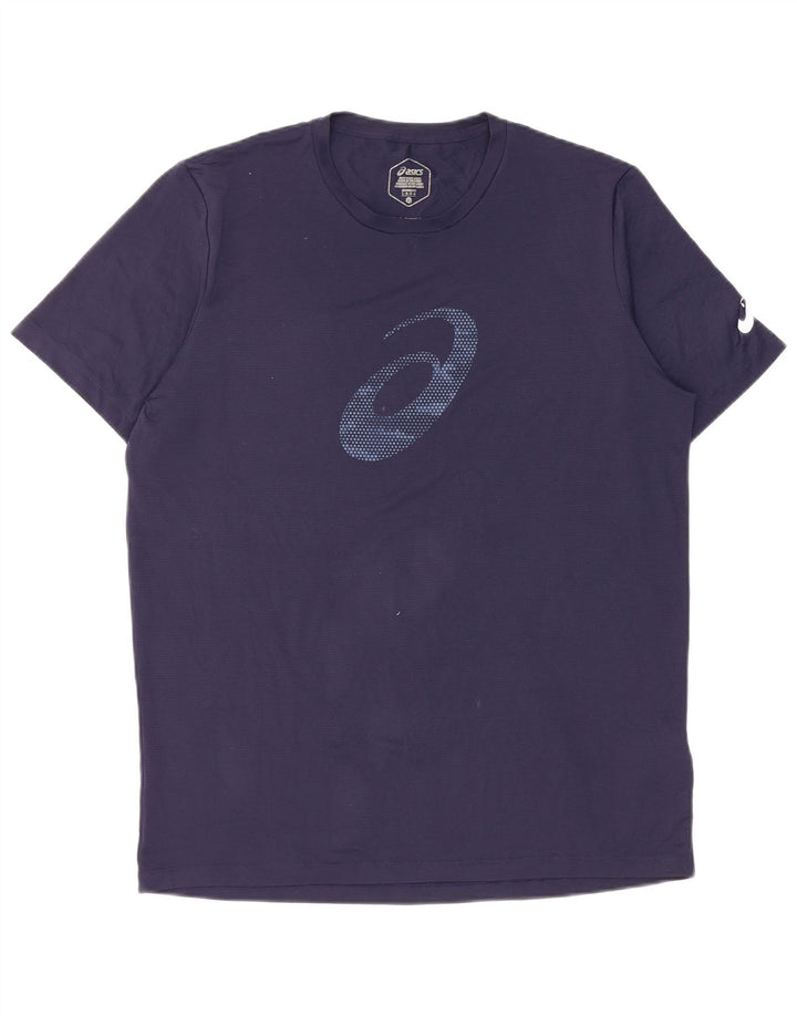 Ανδρικό γραφικό μπλουζάκι Asics Top Large Navy Blue Polyester