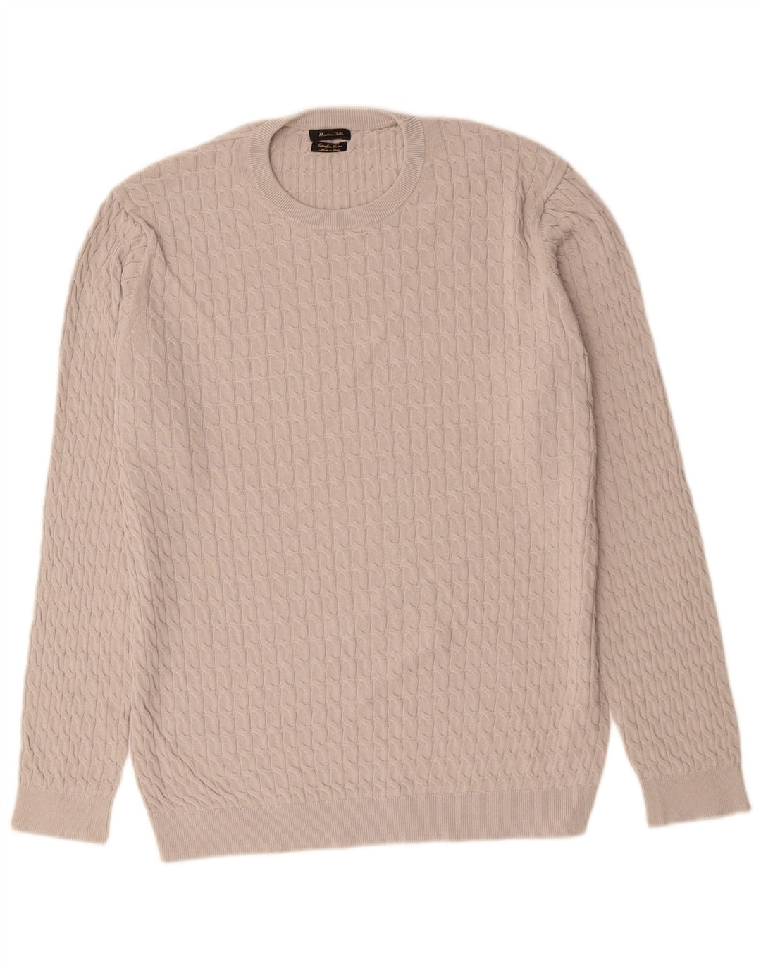 Ανδρικό πουλόβερ Massimo Dutti Crew Neck Jumper XL Γκρι βαμβακερό