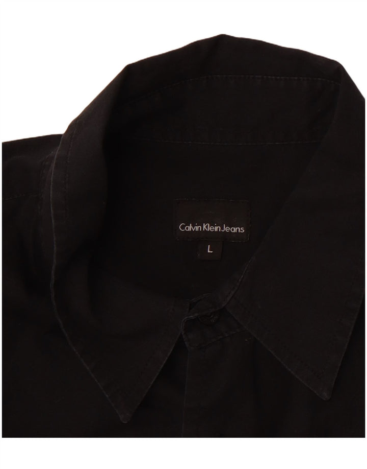Ανδρικό πουκάμισο CALVIN KLEIN Μαύρο μεγάλο