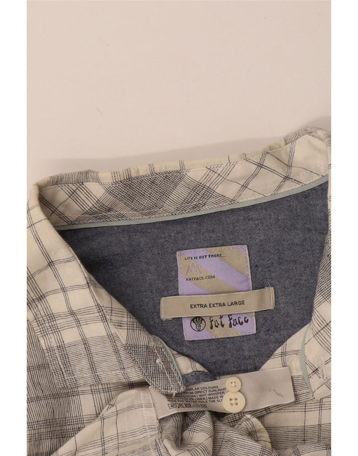 Ανδρικό κοντομάνικο πουκάμισο Fat Face 2XL Grey Check Cotton