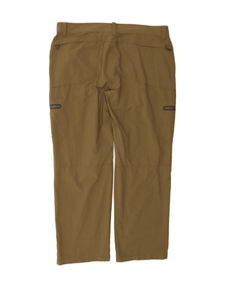 L.L.BEAN Womens Straight Cargo Trousers W38 L30 Khaki Nylon Vintage L.L.Bean and Second-Hand L.L.Bean from Messina Hembry 