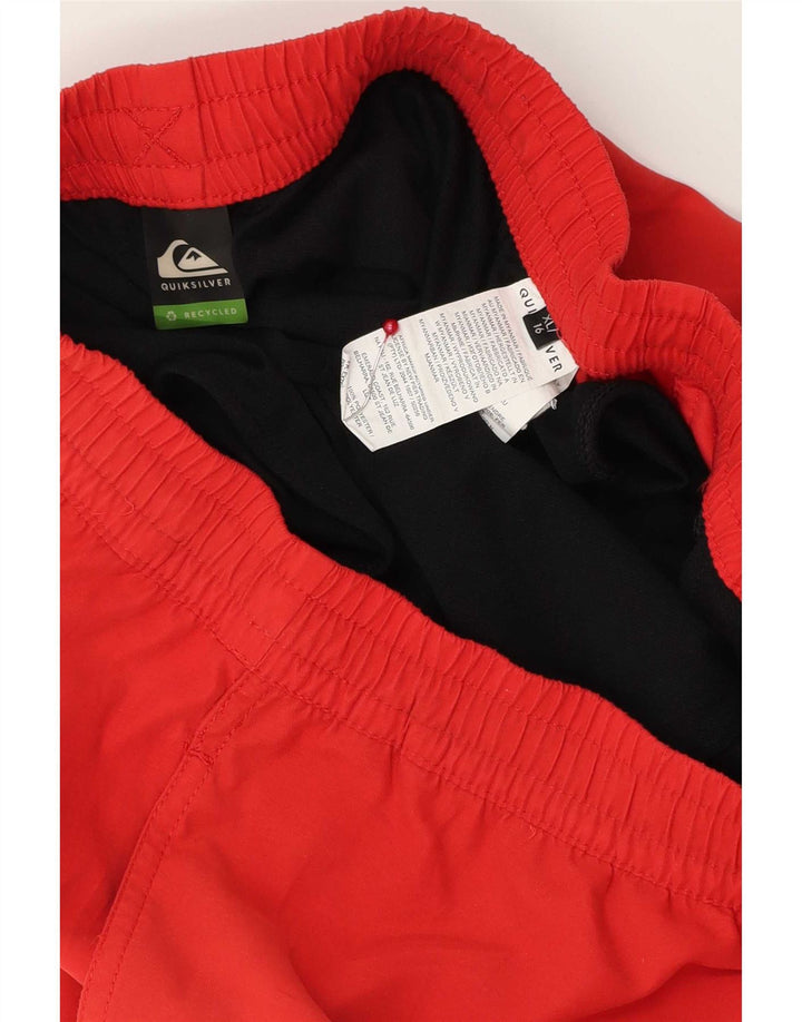 Quiksilver Boys Swimming Short 15-16 Years XL Red Polyester