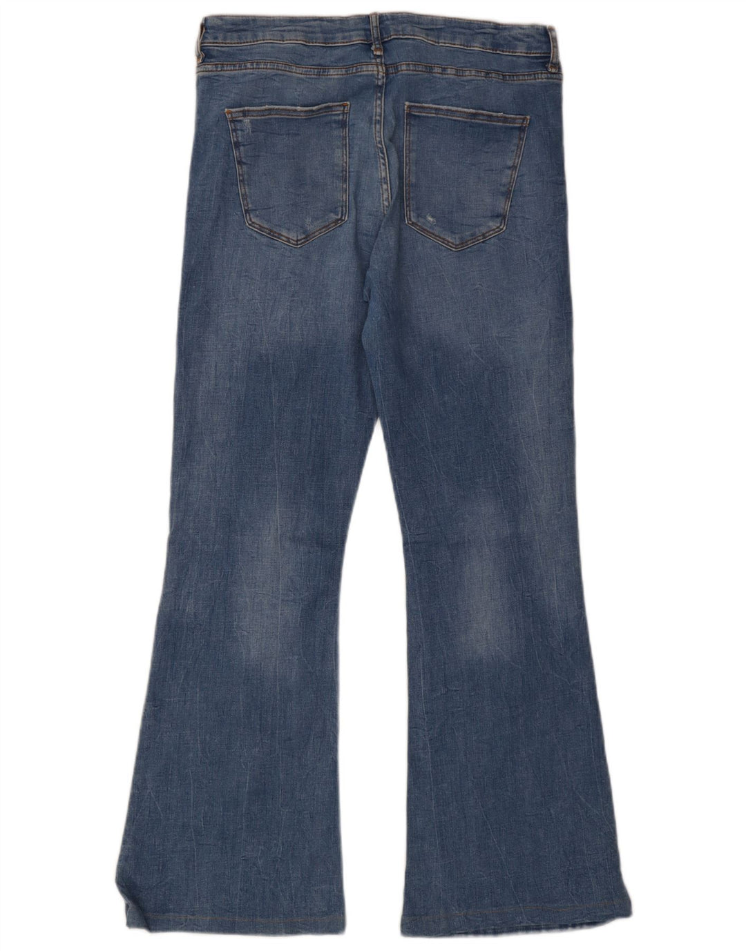 Zara Γυναικείο Τζιν με φλάντζα EU 44 XL W34 L31 Μπλε βαμβακερό