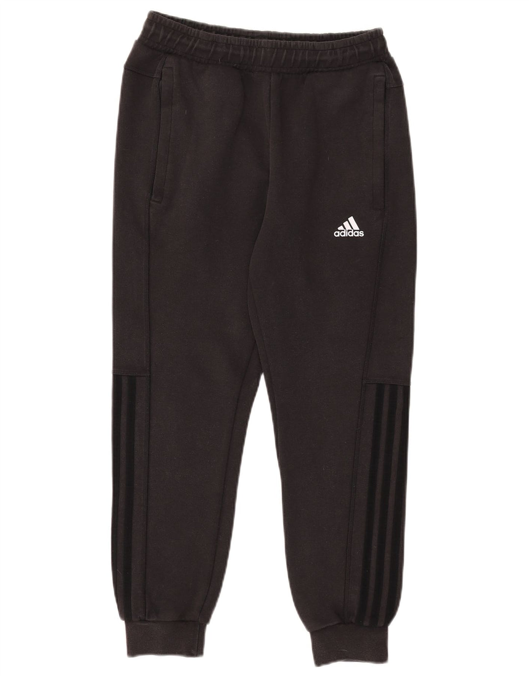Γυναικεία αθλητική φόρμα ADIDAS Παντελόνι Joggers UK 10 Small Black Cotton
