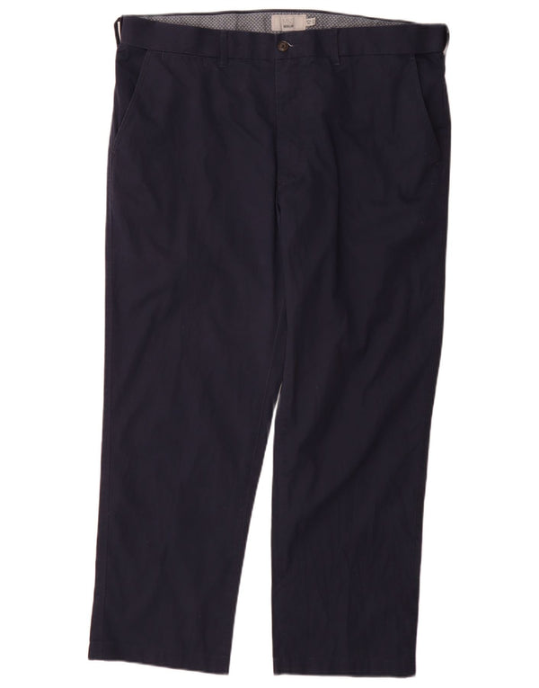 Marks & Spencer Ανδρικό παντελόνι Chino με κανονική εφαρμογή W38 L29 Navy Blue Cotton