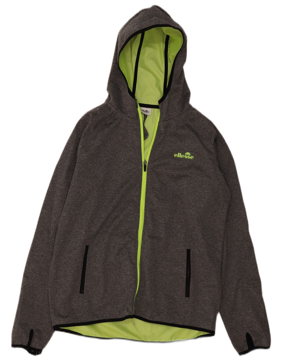 Ellesse Ανδρική αθλητική φόρμα με κουκούλα Top Jacket μεγάλο γκρι πολυεστέρα