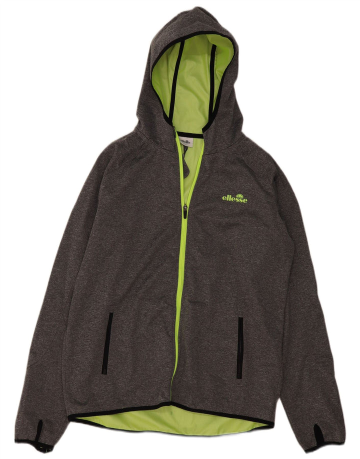 Ellesse Ανδρική αθλητική φόρμα με κουκούλα Top Jacket μεγάλο γκρι πολυεστέρα