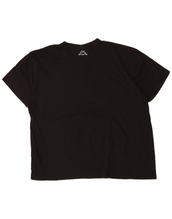 Ανδρικό γραφικό T-Shirt Kappa Top 4XL Μαύρο βαμβακερό
