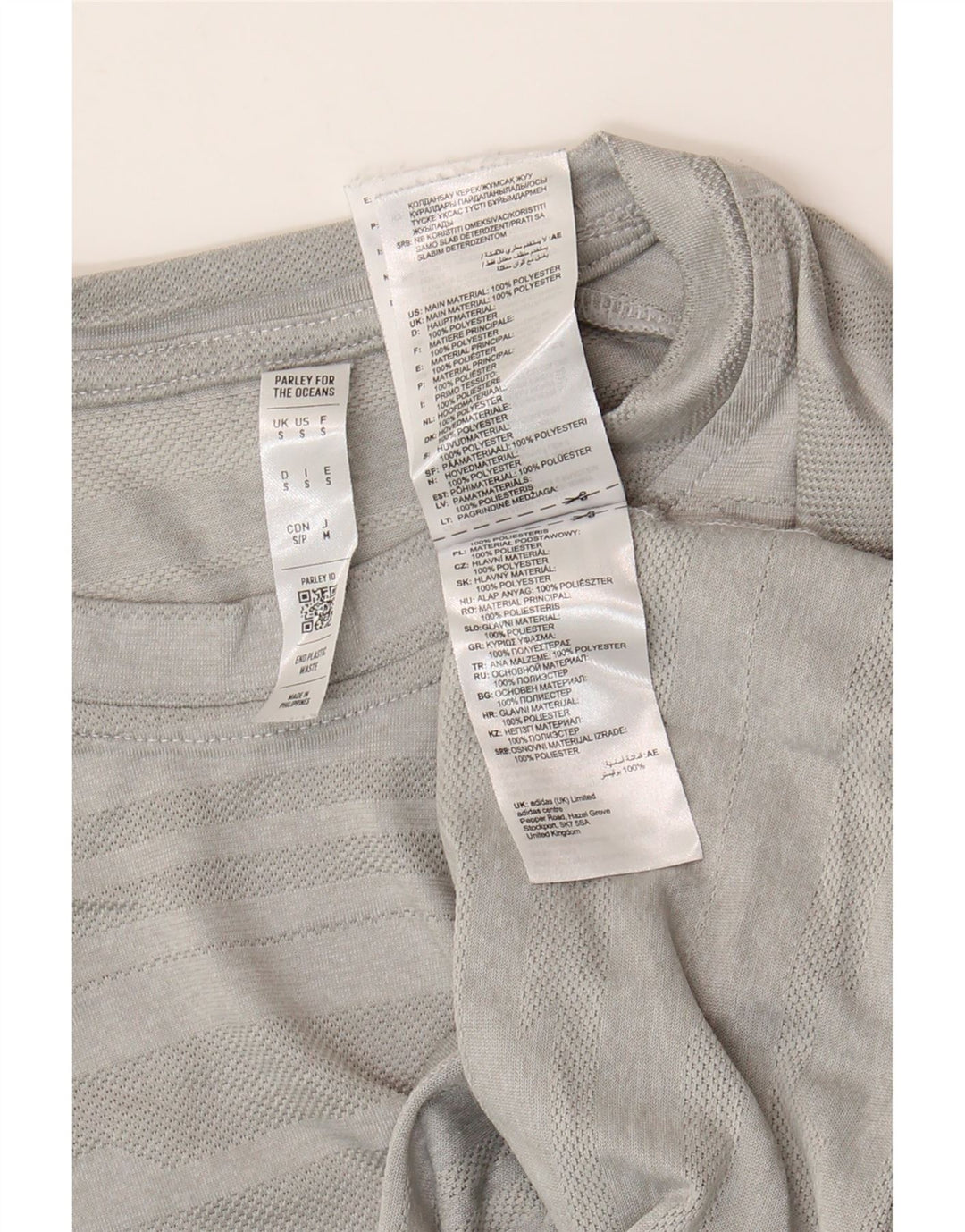 Adidas Ανδρικό T-Shirt Climalite Τοπ μικρού γκρι ριγέ πολυεστέρα