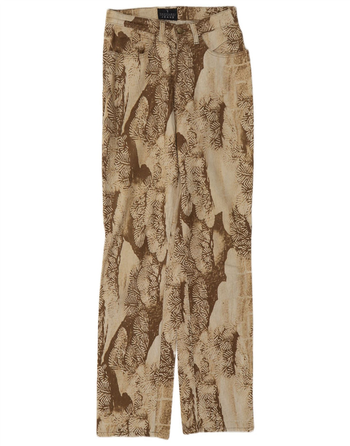 Γυναικείο ίσιο casual παντελόνι Trussardi Abstract Pattern W26 L31 Beige