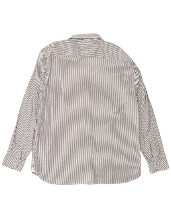 TOMMY HILFIGER Ανδρικό πουκάμισο με κανονική εφαρμογή 2XL Γκρι βαμβακερό ριγέ