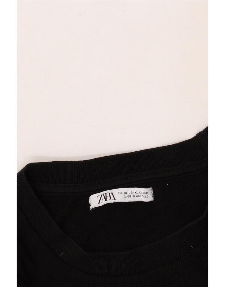 Ανδρικό T-Shirt ZARA Top XL Μαύρο