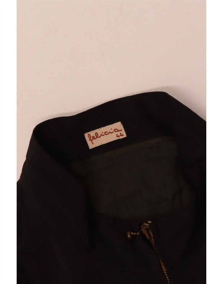 Felicia Γυναικείο Abstract Pattern Oversized Bomber Jacket EU 44 XL Μαύρο
