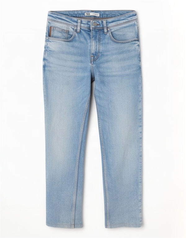 Zara Ανδρικό Cropped Slim Jeans EU 40 Medium W31 L25 Blue Cotton