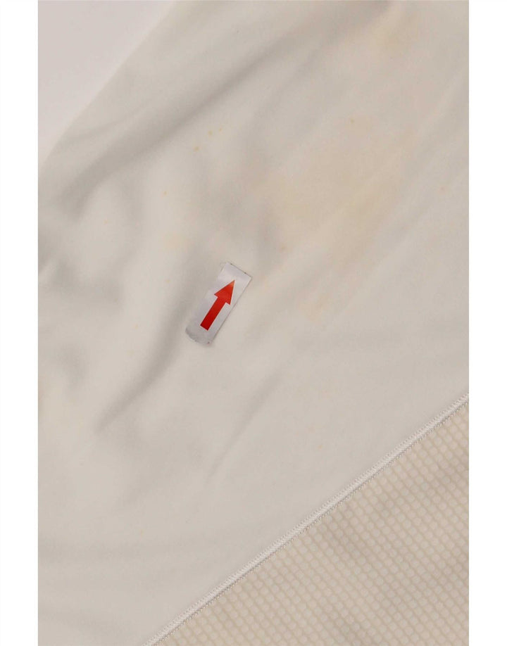 Adidas Γυναικείο πουκάμισο πόλο UK 14 Medium White Colourblock Polyester