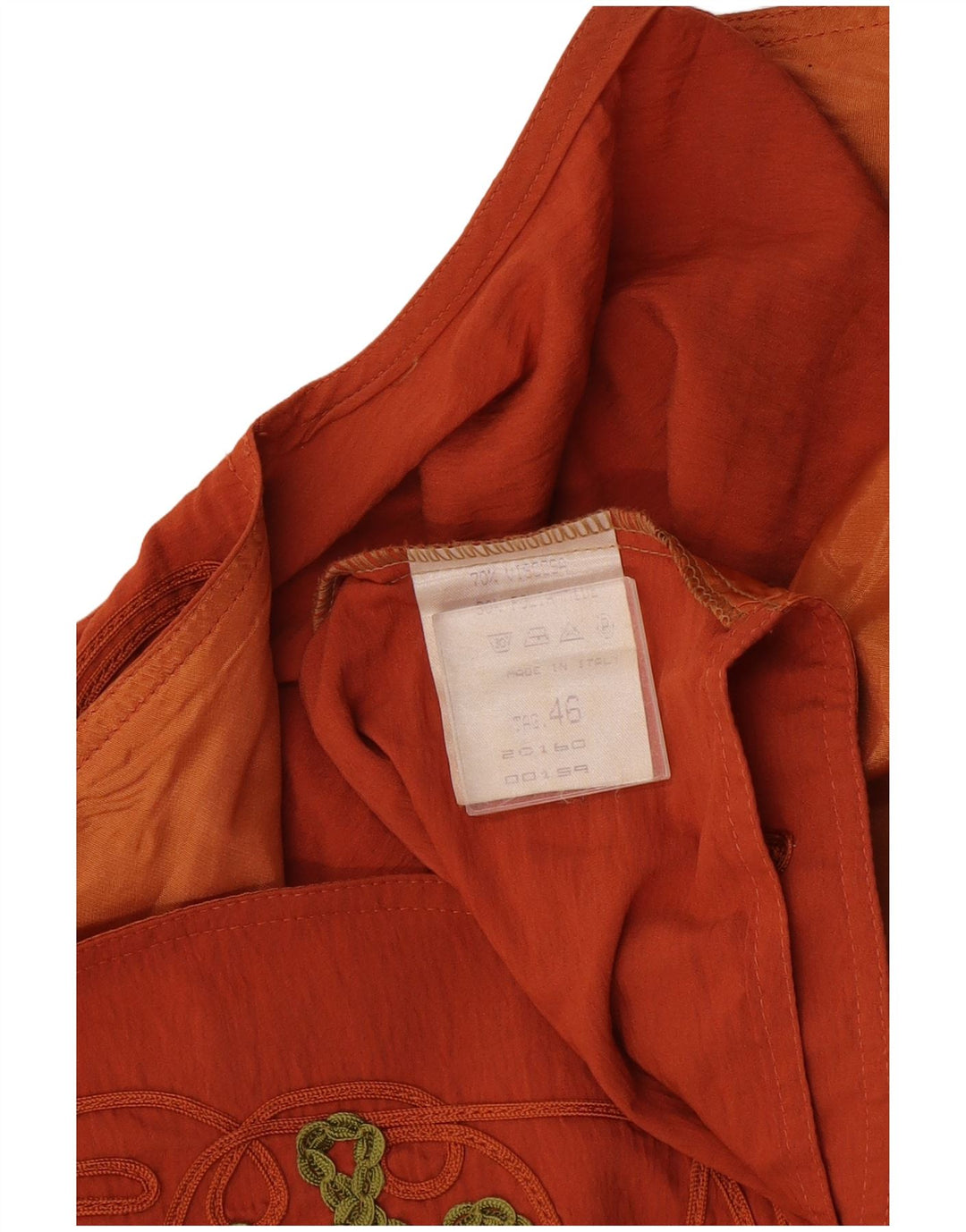 Vintage Γυναικείο Crop Γιλέκο IT 46 Large Orange Viscose