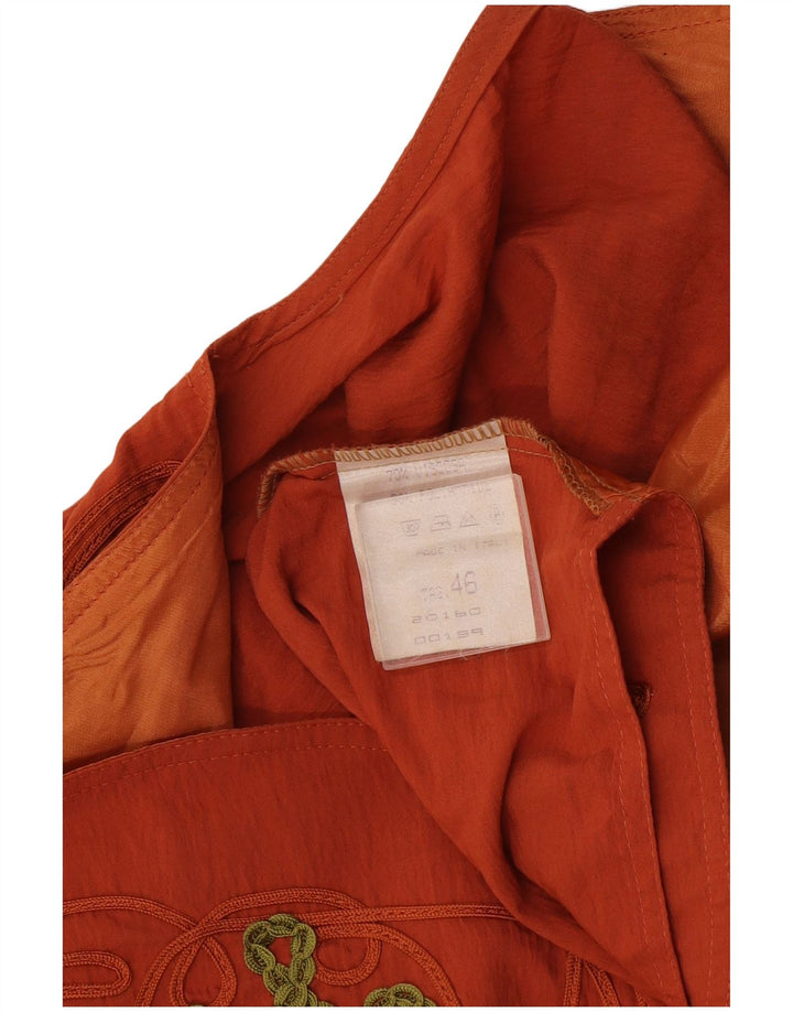 Vintage Γυναικείο Crop Γιλέκο IT 46 Large Orange Viscose