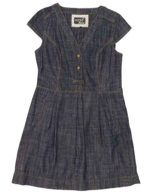 Επόμενο Γυναικείο φόρεμα A-Line UK 14 Medium Navy Blue Cotton