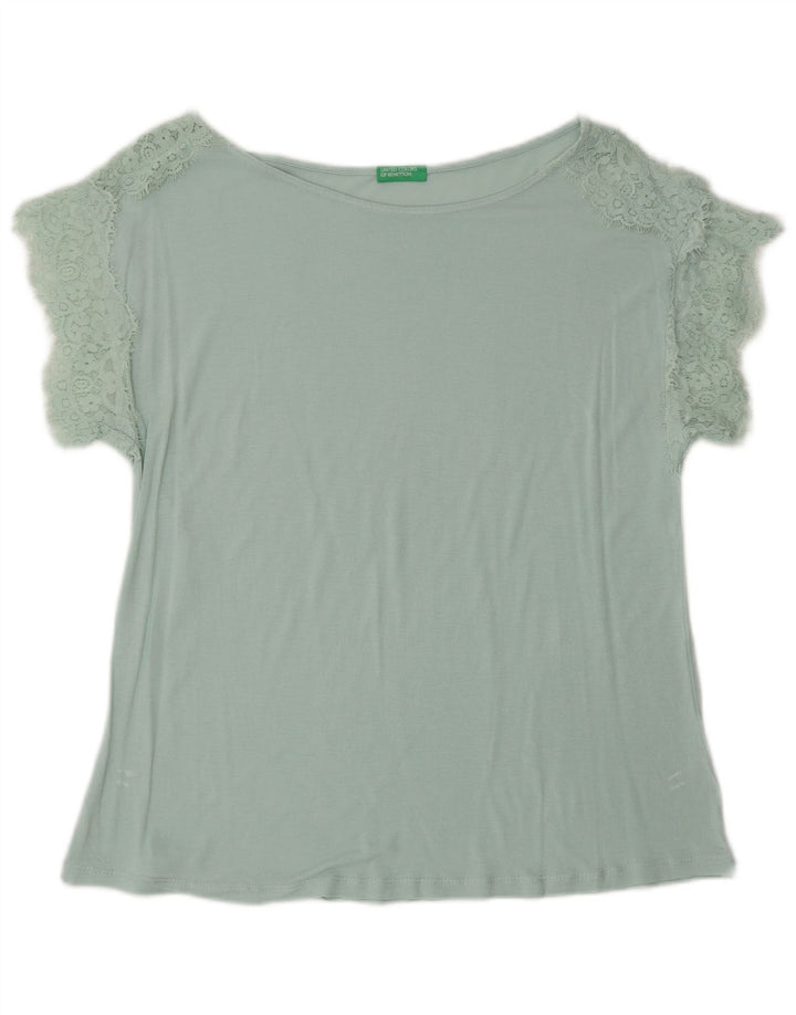 BENETTON Γυναικεία Μπλούζα Τοπ UK 14 Medium Green