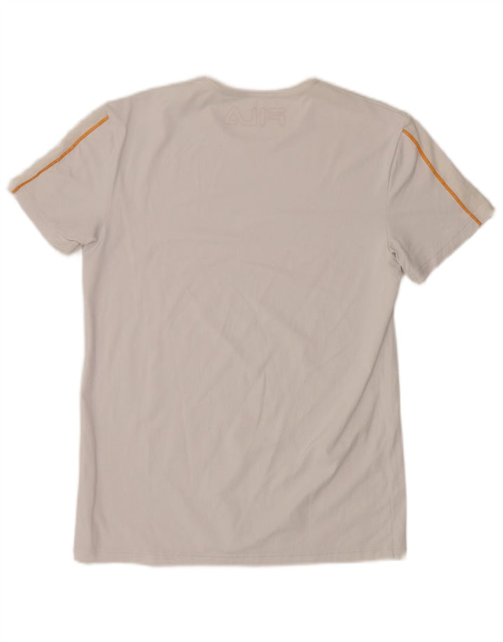 FILA Γυναικείο T-Shirt Top UK 10 Small White Viscose