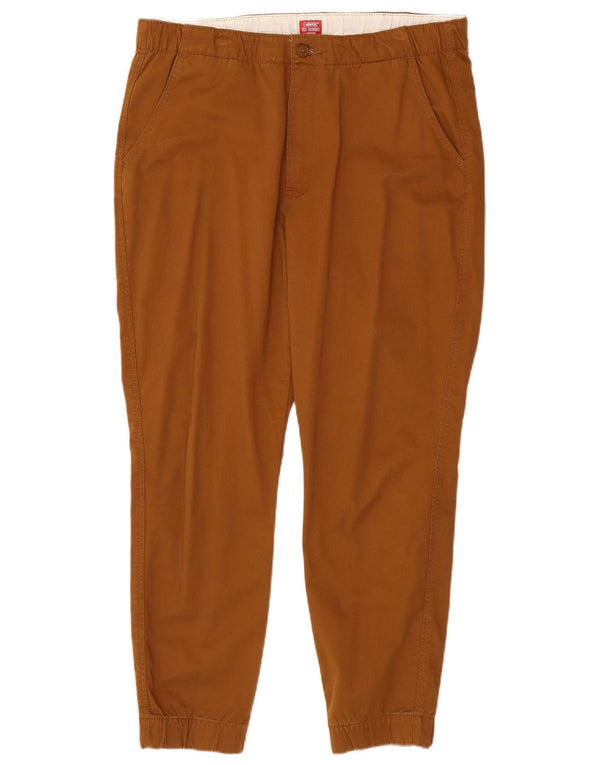 Levi's Mens Joggers Chino Παντελόνι Μεγάλο W36 L28 Καφέ Βαμβακερό