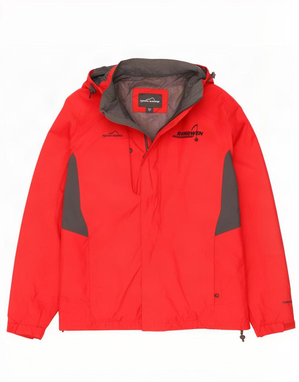 Eddie Bauer Ανδρικό Μπουφάν αντιανεμικό 2XL Κόκκινο Colourblock Πολυεστέρας