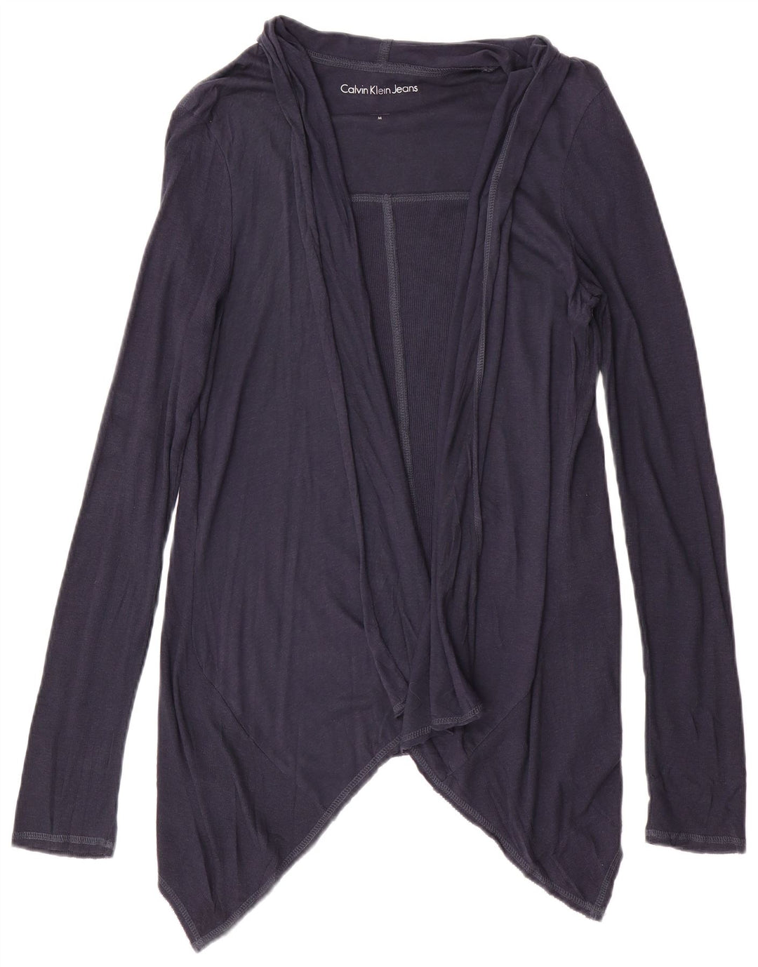 Calvin Klein Jeans Γυναικεία Ζακέτα Τοπ UK 14 Medium Navy Blue Cotton