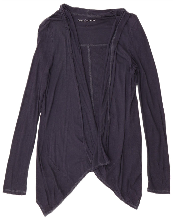 Calvin Klein Jeans Γυναικεία Ζακέτα Τοπ UK 14 Medium Navy Blue Cotton