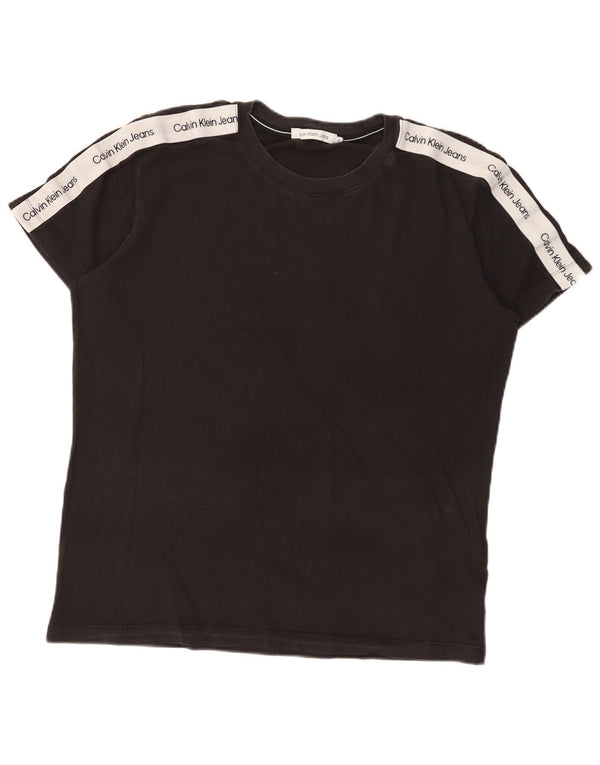 Calvin Klein Jeans Mens Graphic T-Shirt Top XL Black Cotton Classic
