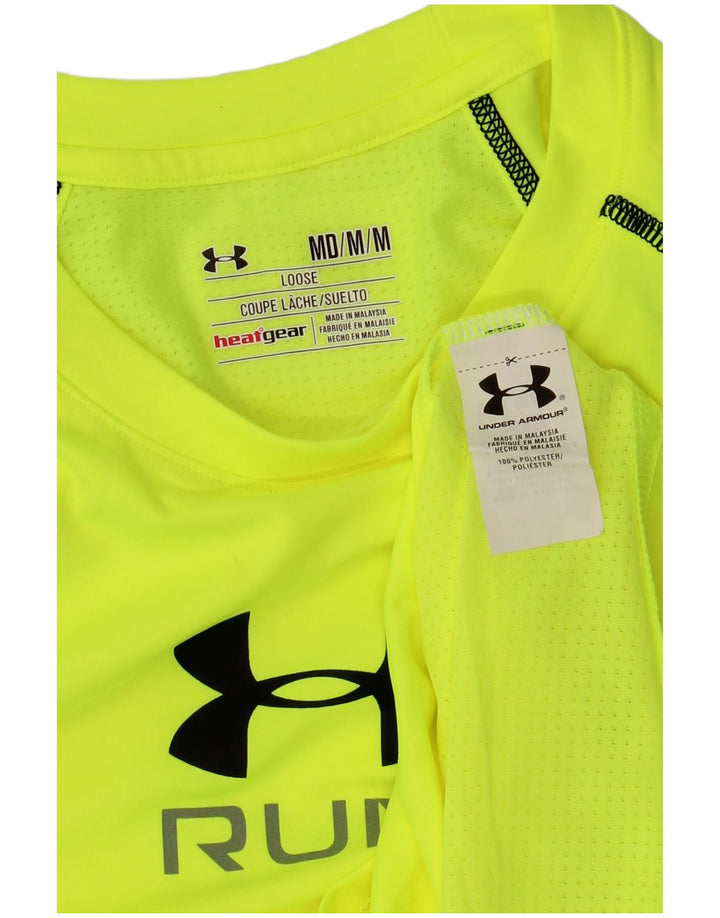 Γραφικό T-Shirt Ανδρικό Heat Gear UNDER Armour Top Μεσαίο πράσινο πολυεστέρας