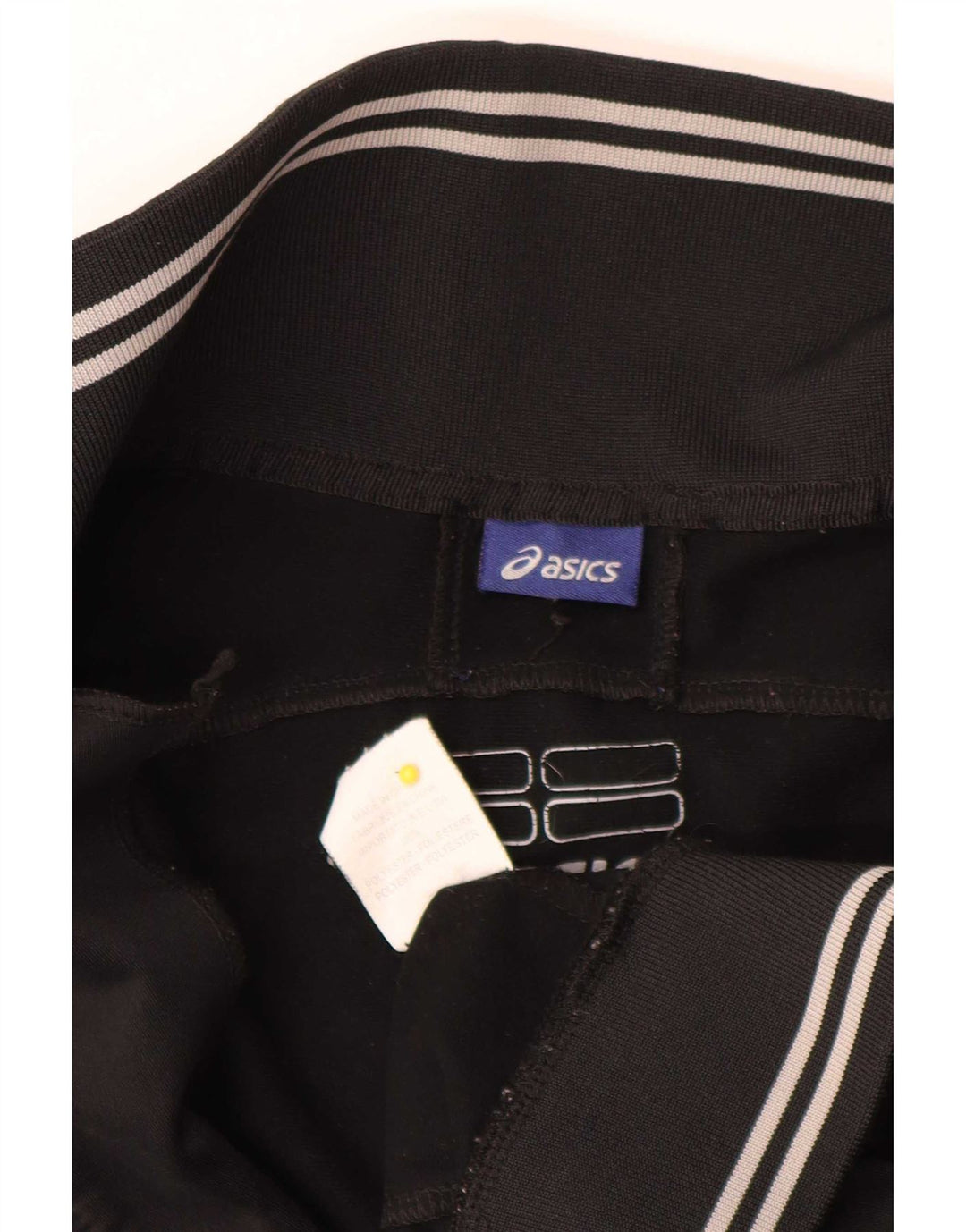 Ανδρική αθλητική φόρμα γραφικών Asics Top μπουφάν Μικρό μαύρο πολυεστέρα