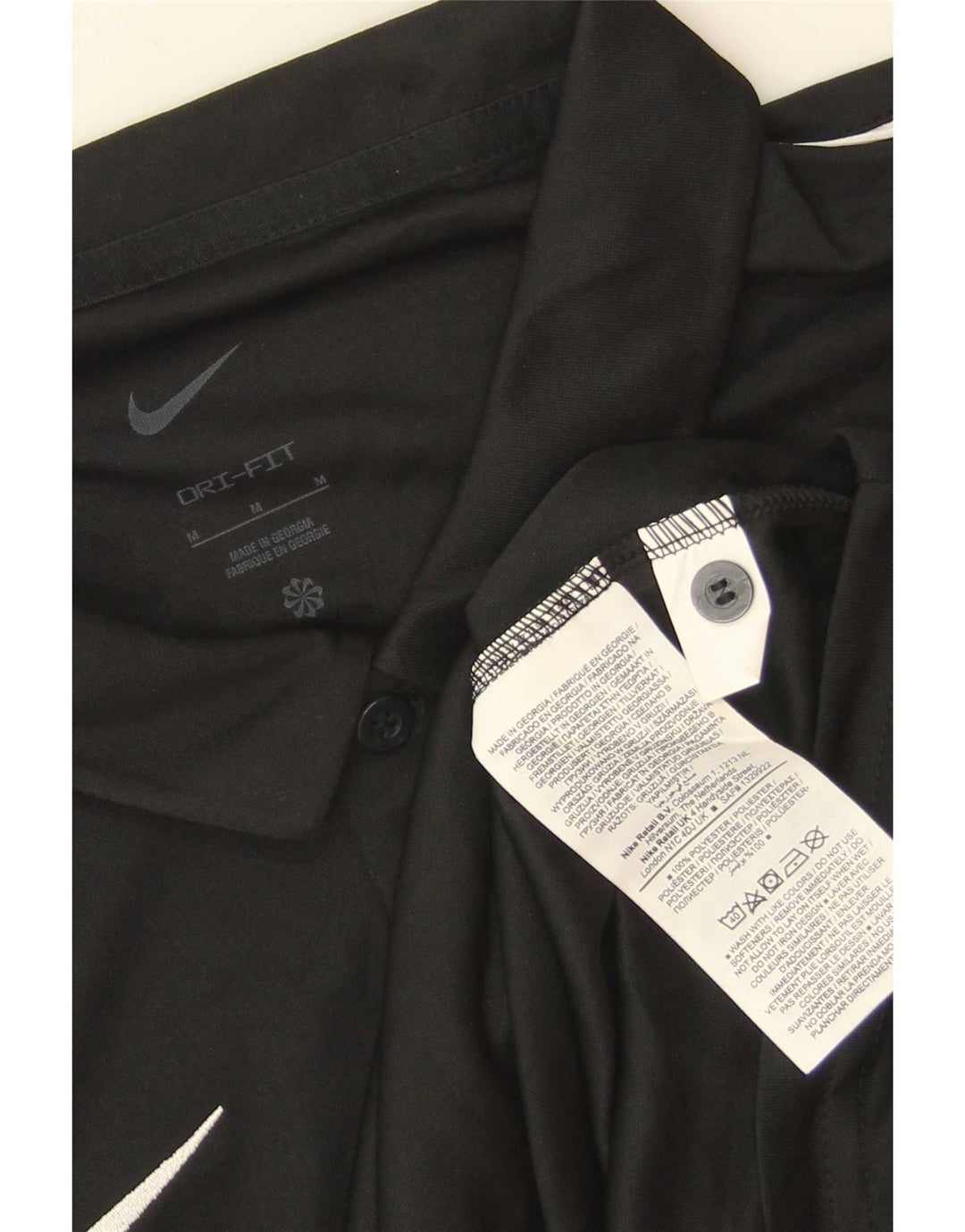 Ανδρικό μπλουζάκι Nike Dri Fit Polo, μεσαίο μαύρο πολυεστέρα