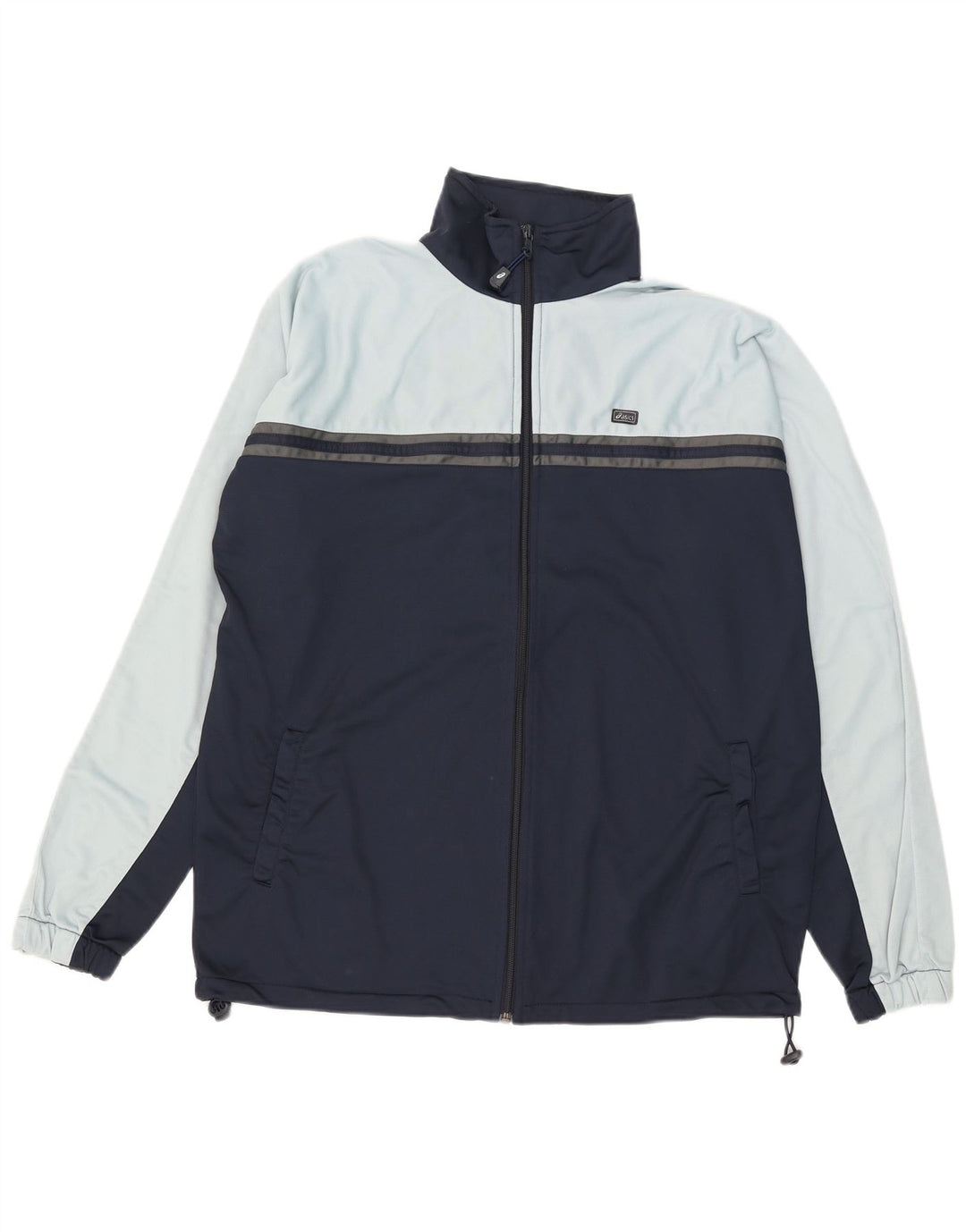 Ανδρική αθλητική φόρμα Asics Top μπουφάν μεγάλο μπλε χρώματος πολυεστέρας