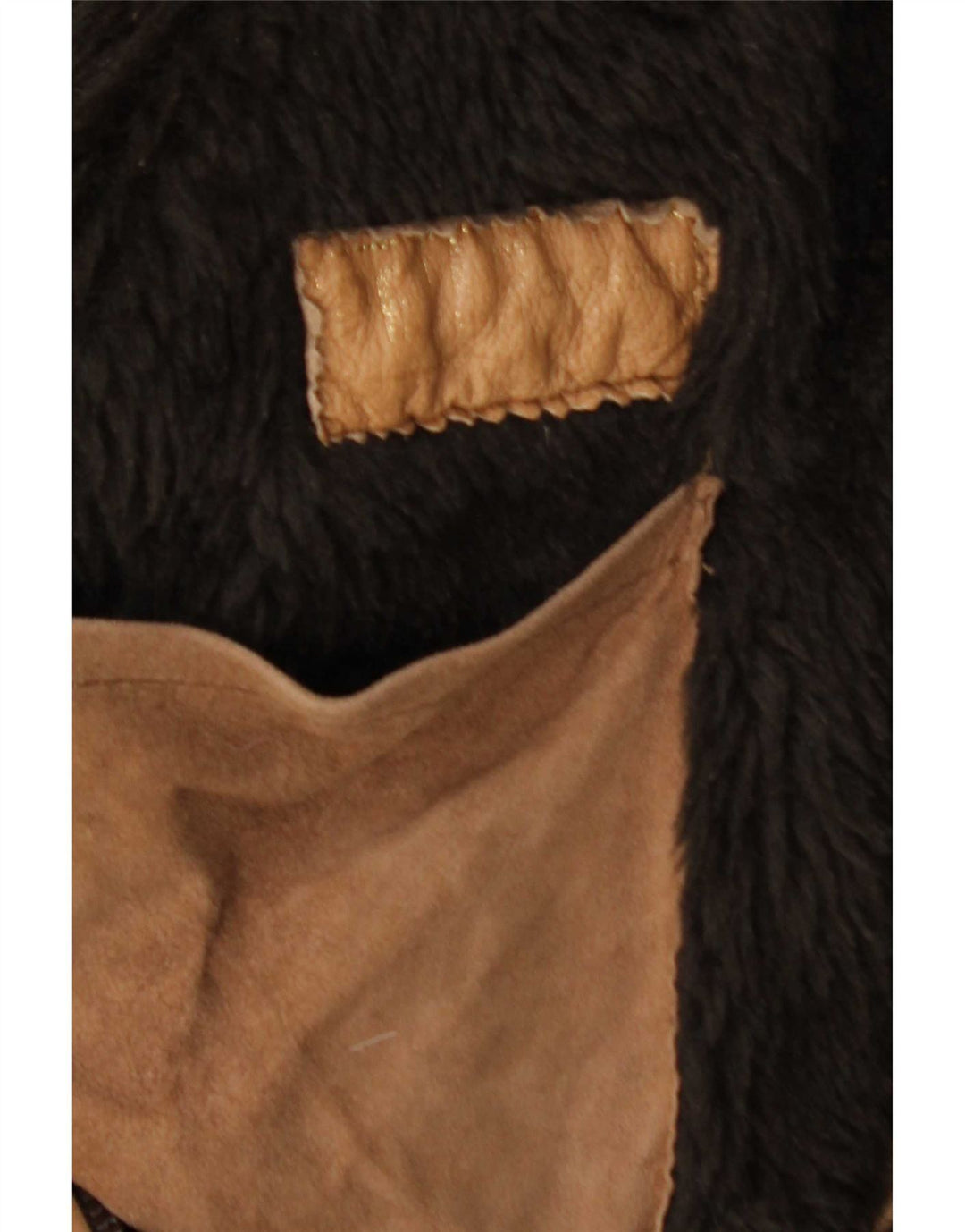 Vintage Ανδρικό Shearling Jacket UK 38 Medium Brown Δερμάτινο