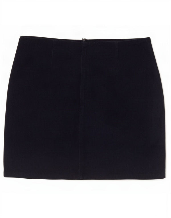 Topshop Γυναικεία μίνι τζιν φούστα UK 10 Small W28 Navy Blue Cotton