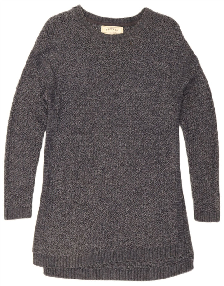 Fat Face Γυναικείο Longline Boat Neck Jumper UK 12 Medium Grey