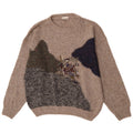 Ανδρικό πουλόβερ Fiume Graphic Crew Neck Jumper IT 52 Large Brown Colourblock